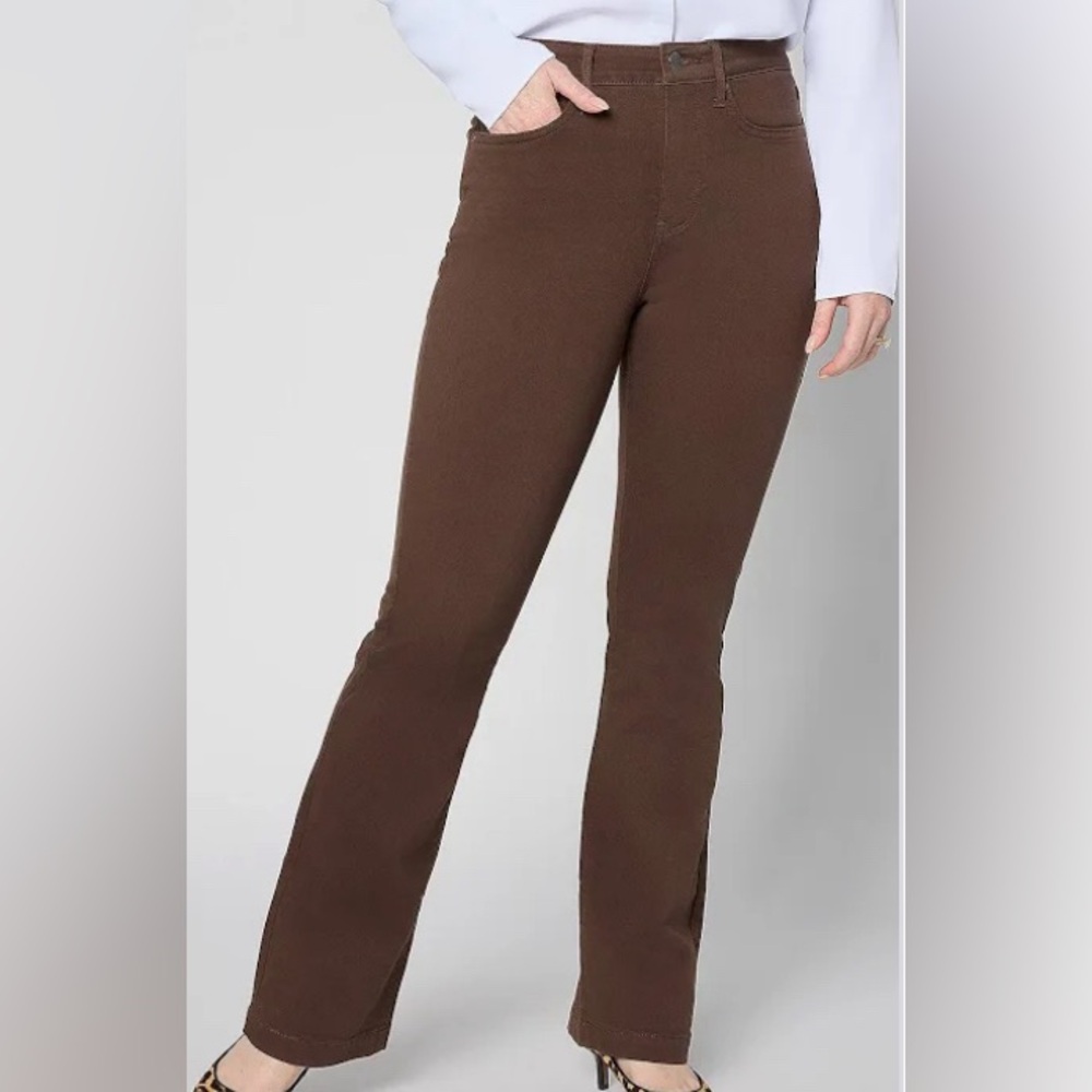 NWT NYDJ Regular Sure Stretch HighRise Barbara Bootcut Jeans Chocolate Bark 12